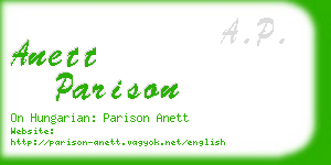 anett parison business card